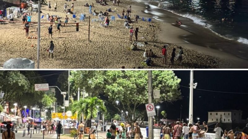 Calor e água morninha! Porto da Barra tem noite movimentada nesta segunda (26)