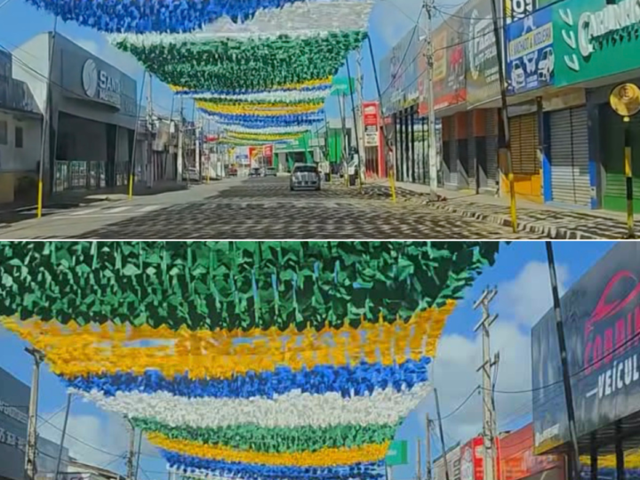 Santo Antônio de Jesus ganha decoração junina em homenagem a Copa do Mundo; veja