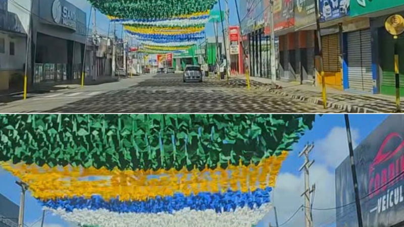 Santo Antônio de Jesus ganha decoração junina em homenagem a Copa do Mundo; veja