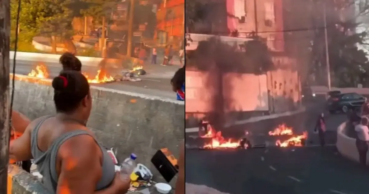 Manifestação bloqueia a Av. Contorno após adolescente ser baleado em ação da Polícia Militar, em Salvador