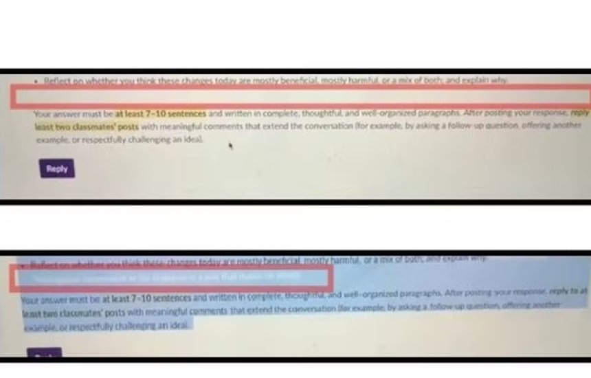 Professor cria armadilha com texto invisível e reprova 91% da turma por uso de IA